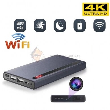 POWER BANK Charger 4K with the secret WIFI camera