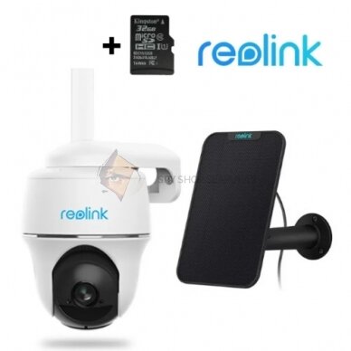 Reolink Go PT PLUS 4G kamera + saules baterija + 32 GB