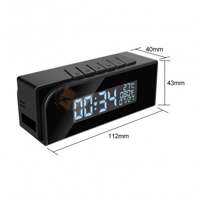 WIFI surveillance camera clock "MINI BLACK" 1