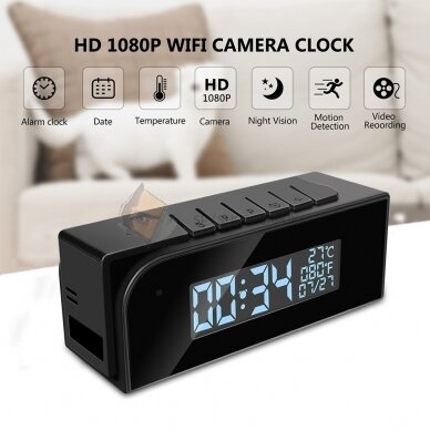 WIFI surveillance camera clock "MINI BLACK" 9